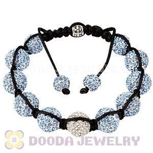 Blue Disco Ball Bead Fashion Alloy Crystal Bracelets Wholesale