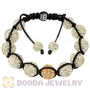 Ivory Disco Ball Bead Fashion Alloy Crystal Bracelets Wholesale