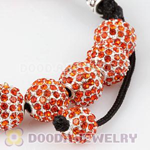 Cheap Red Disco Ball Bead Alloy Crystal Bracelets Wholesale