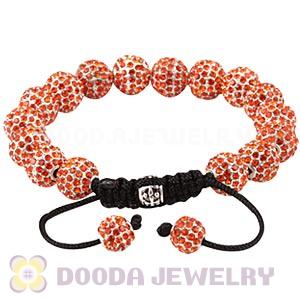 Cheap Red Disco Ball Bead Alloy Crystal Bracelets Wholesale
