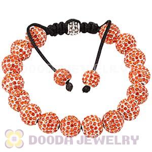 Cheap Red Disco Ball Bead Alloy Crystal Bracelets Wholesale
