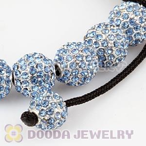 Cheap Blue Disco Ball Bead Alloy Crystal Bracelets Wholesale