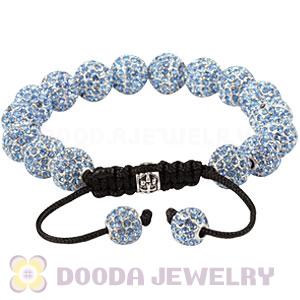 Cheap Blue Disco Ball Bead Alloy Crystal Bracelets Wholesale