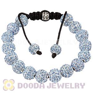 Cheap Blue Disco Ball Bead Alloy Crystal Bracelets Wholesale
