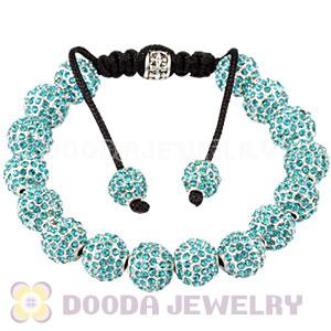 Cheap Teal Disco Ball Bead Alloy Crystal Bracelets Wholesale