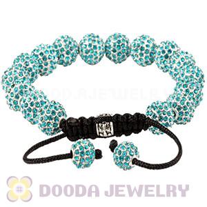 Cheap Teal Disco Ball Bead Alloy Crystal Bracelets Wholesale
