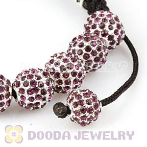 Cheap Red Disco Ball Bead Alloy Crystal Bracelets Wholesale
