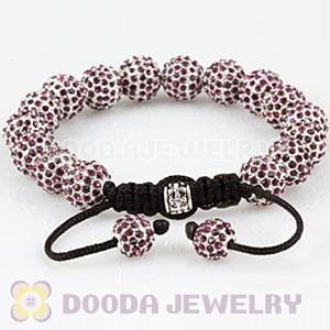 Cheap Red Disco Ball Bead Alloy Crystal Bracelets Wholesale