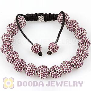 Cheap Red Disco Ball Bead Alloy Crystal Bracelets Wholesale