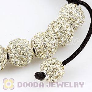 Cheap Ivory Disco Ball Bead Alloy Crystal Bracelets Wholesale