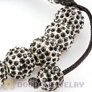 Cheap Black Disco Ball Bead Alloy Crystal Bracelets Wholesale