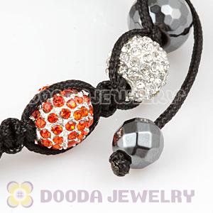 Fashion Disco Ball Bead Bracelet With Faceted Hematite 