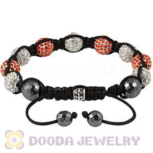 Fashion Disco Ball Bead Bracelet With Faceted Hematite 