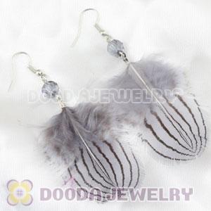 Fashion Grizzly Tibetan Jaderic Indianstyles Feather Earrings