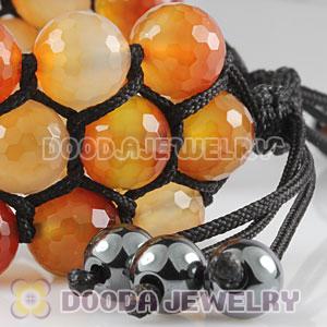 3 Row Faceted Agate Wrap Bracelet With Hematite Wholesale