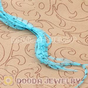 Blue Striped Ostrich Plumes Trim Feather Hair Extensions Wholesale