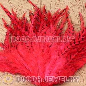 Natural Striped Red Grizzly Rooster Feather Hair Extensions Wholesale
