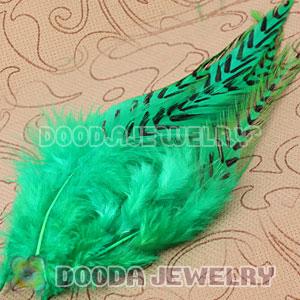 Natural Striped Lime Grizzly Rooster Feather Hair Extensions Wholesale