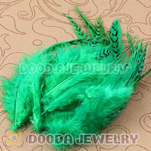 Natural Striped Lime Grizzly Rooster Feather Hair Extensions Wholesale