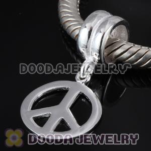 S925 Sterling Silver Jewelry Charms Dangle Peace Symbol