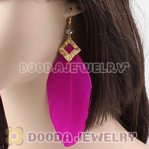 Pink Long Crystal Feather Earrings Forever 21 Wholesale