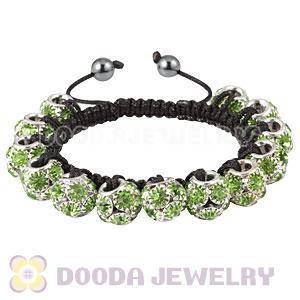 Fashion Handmade Style TresorBeads Bracelets With Green Crystal Beads And Hematite