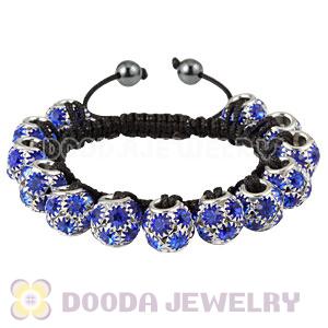 Fashion Handmade Style TresorBeads Bracelets With Blue Crystal Beads And Hematite