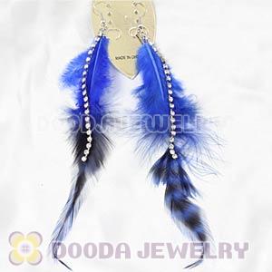 Blue Long Crystal Feather Earrings Forever 21 Wholesale
