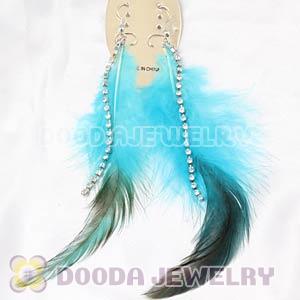 Green Long Crystal Feather Earrings Forever 21 Wholesale