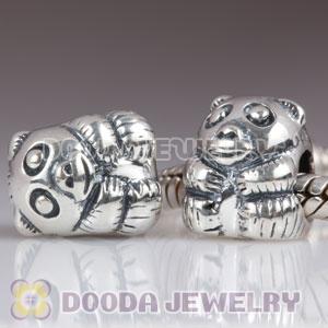 S925 Sterling Silver European Style Pandas Beads Animal charms