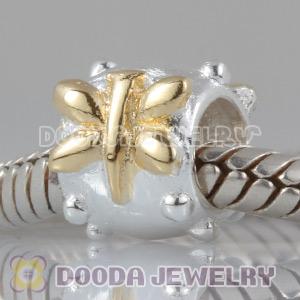 Gold Plated dragonfly Charm Jewelry 925 Silver Beads and Charms
