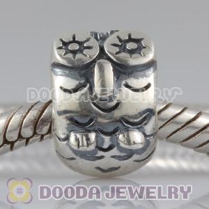 Solid Sterling Silver European Style Owl Beads and Charms