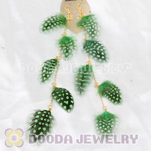 Cheap Green Extra Long Feather Earrings Wholesale