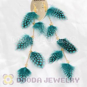 Cheap Blue Extra Long Feather Earrings Wholesale