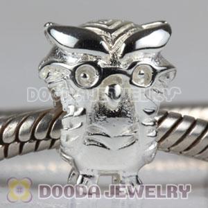 925  Sterling Silver Owl Charms Fit European Largehole Jewelry