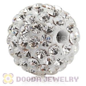 12mm Pave White Czech Crystal Ball Bead Wholesale