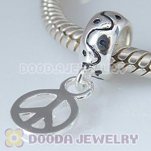 925 Sterling Silver Charms Dangle Peace