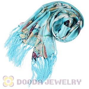 Long Oblong Fringed Silk Scarves 170×50cm Silk Scarf Painting Wholesale 