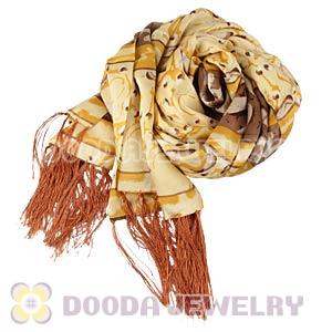 Long Oblong Fringed Silk Scarves 170×50cm Silk Scarf Painting Wholesale 