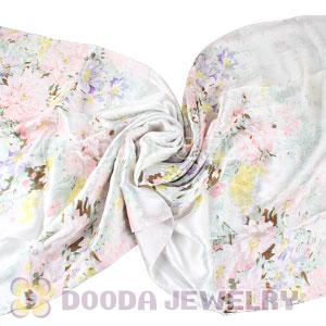 Long Oblong Fringed Silk Scarves 170×50cm Silk Scarf Painting Wholesale 