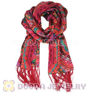 Long Oblong Fringed Silk Scarves 170×50cm Silk Scarf Painting Wholesale 