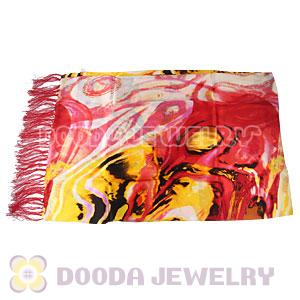 Long Oblong Fringed Silk Scarves 170×50cm Silk Scarf Painting Wholesale 