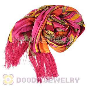 Long Oblong Fringed Silk Scarves 170×50cm Silk Scarf Painting Wholesale 