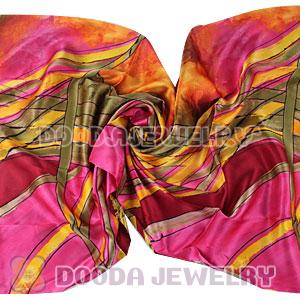 Long Oblong Fringed Silk Scarves 170×50cm Silk Scarf Painting Wholesale 
