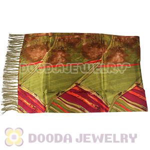 Long Oblong Fringed Silk Scarves 170×50cm Silk Scarf Painting Wholesale 