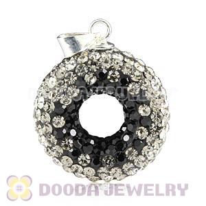 Sterling Silver White Czech Crystal Pendants Wholesale