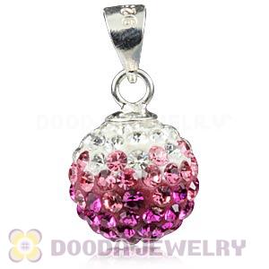 10mm Sterling Silver Czech Crystal Pendants Wholesale