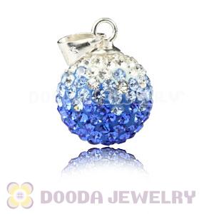 12mm Sterling Silver Czech Crystal Pendants Wholesale