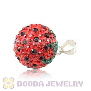 14mm Sterling Silver Czech Crystal Pendants Wholesale