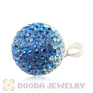 16mm Sterling Silver Czech Crystal Pendants Wholesale